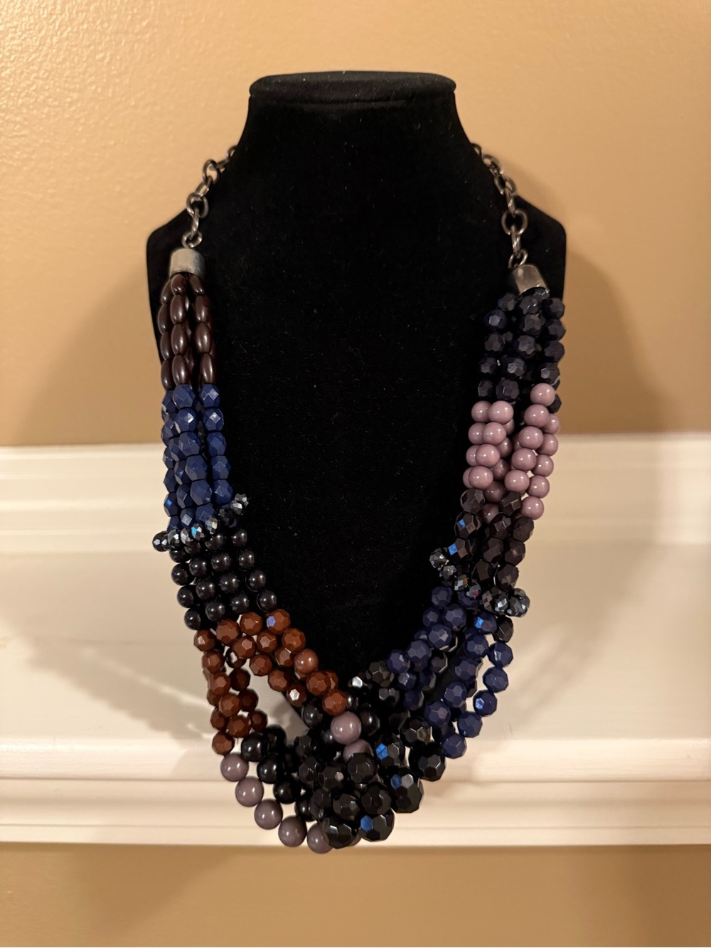 You and I Multi Strand Adjustable Beaded Necklace